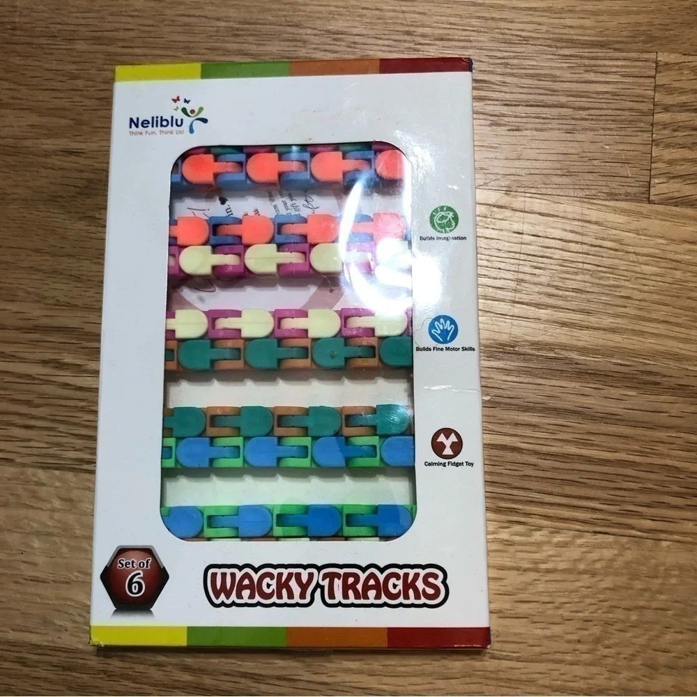 Wacky Tracks Set of 6 Fidget Toys NEW Colorful Kids